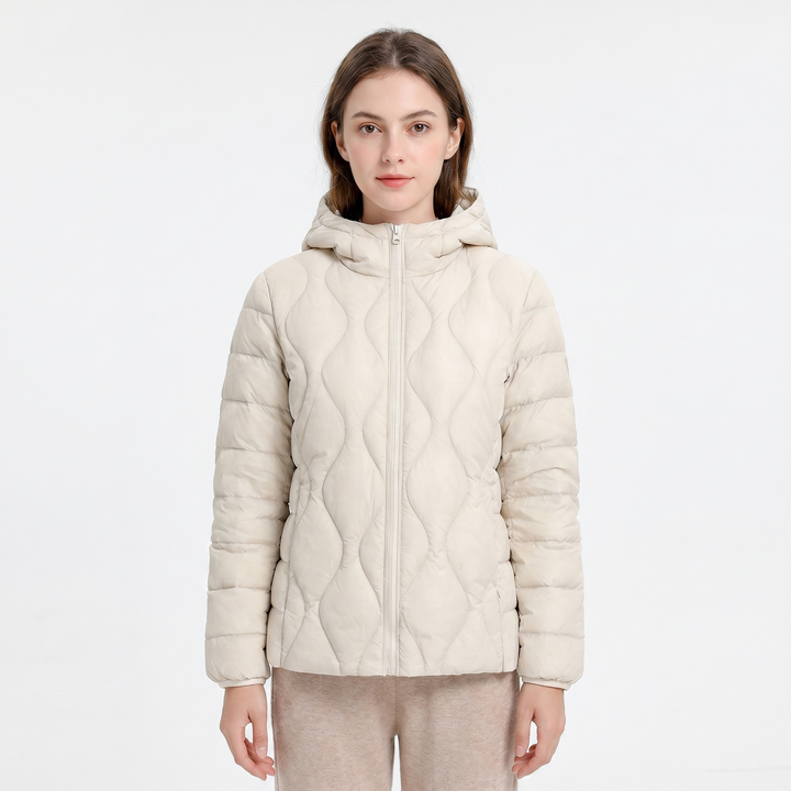 Womens Puffer Jacket – Lightweight Hooded Quilted