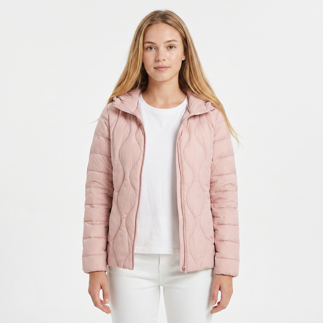 Womens Puffer Jacket – Lightweight Hooded Quilted