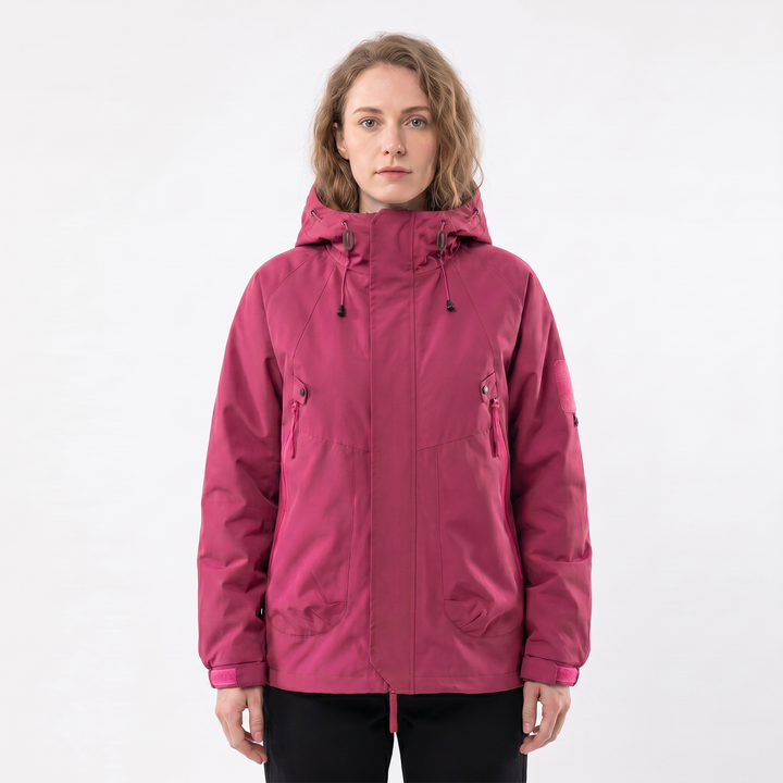 Women's Rain Jacket – Hooded Waterproof Shell Outdoor Multi-Pocket