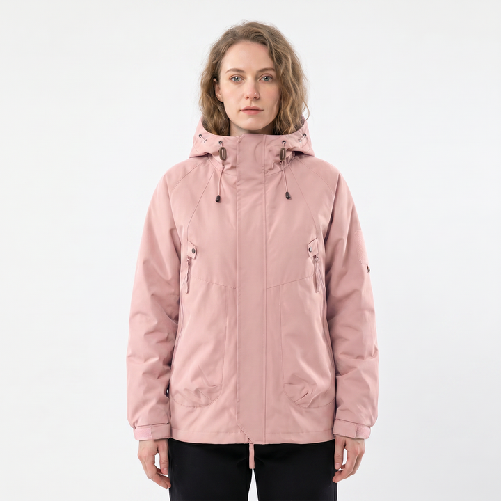 Women's Rain Jacket – Hooded Waterproof Shell Outdoor Multi-Pocket