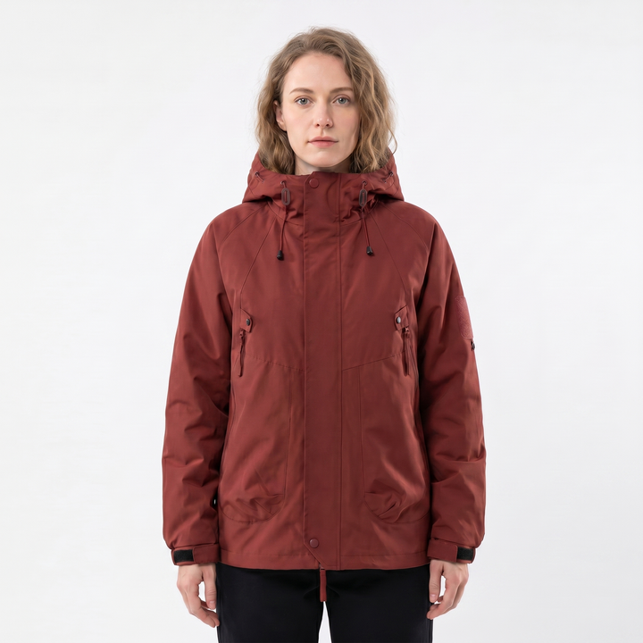 Women's Rain Jacket – Hooded Waterproof Shell Outdoor Multi-Pocket