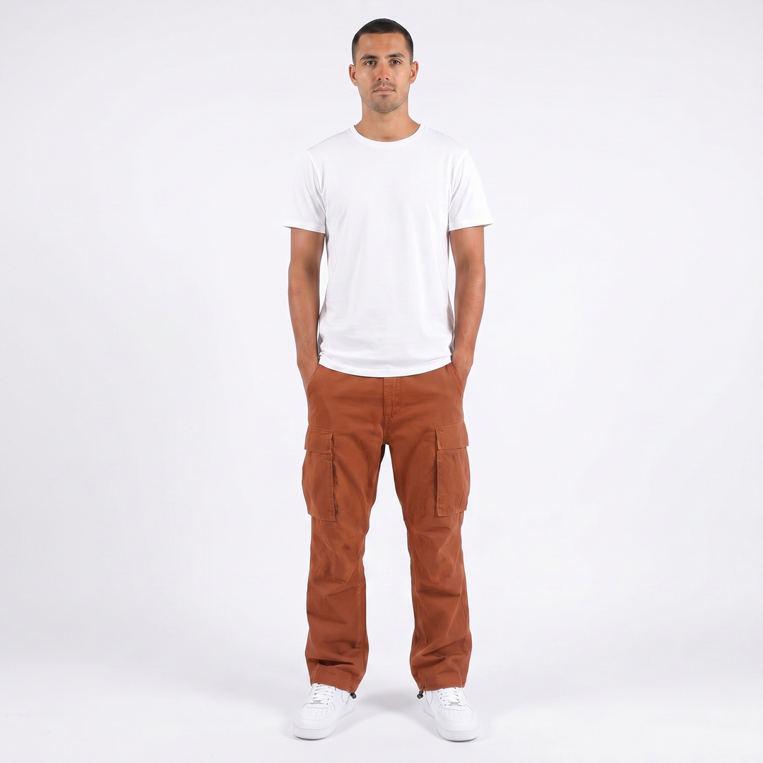 Men's Baggy Cargo Pants – Relaxed Fit Double Thigh Pockets