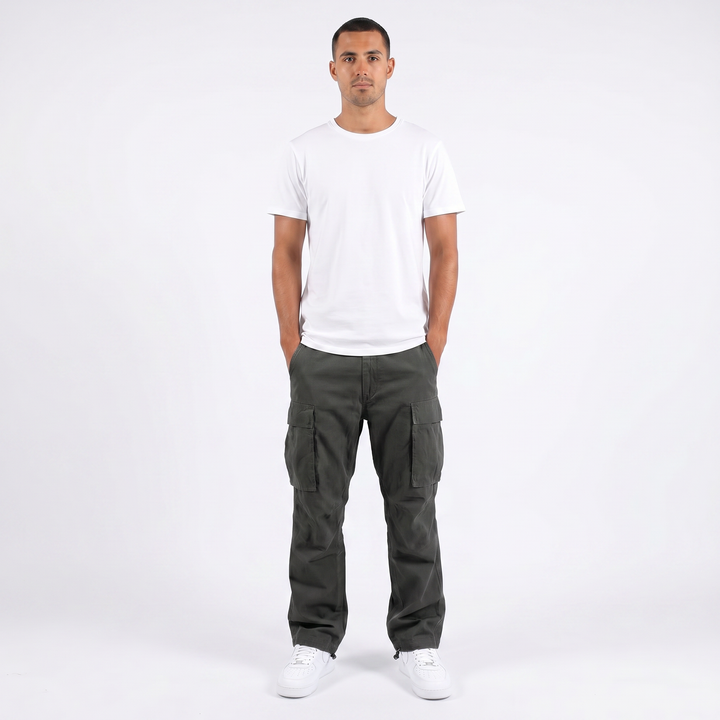 Men's Baggy Cargo Pants – Relaxed Fit Double Thigh Pockets