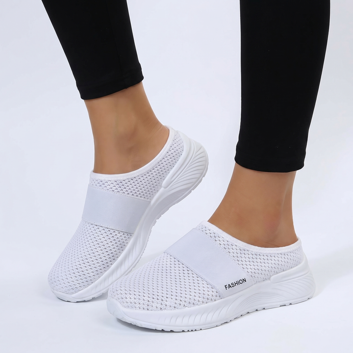 Women's Orthopaedic Mesh Slip-On Mule Sneakers Breathable Cushioned Casual Walking Shoes