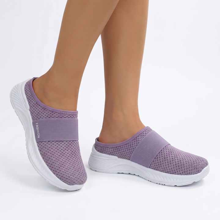 Women's Orthopaedic Mesh Slip-On Mule Sneakers Breathable Cushioned Casual Walking Shoes