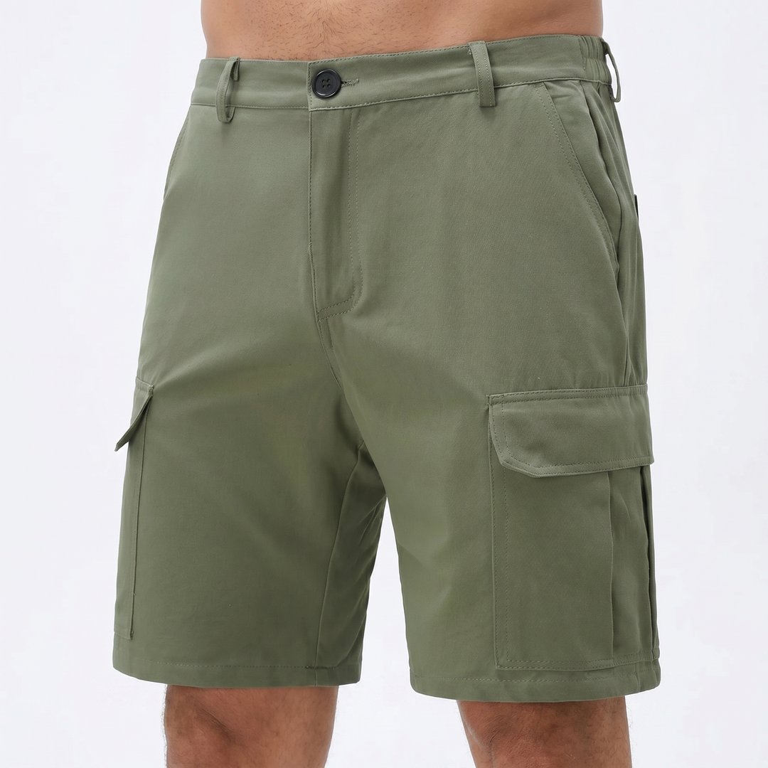 Men's Cargo Shorts Multi-Pocket Slim Fit Stretch Cotton Casual Summer