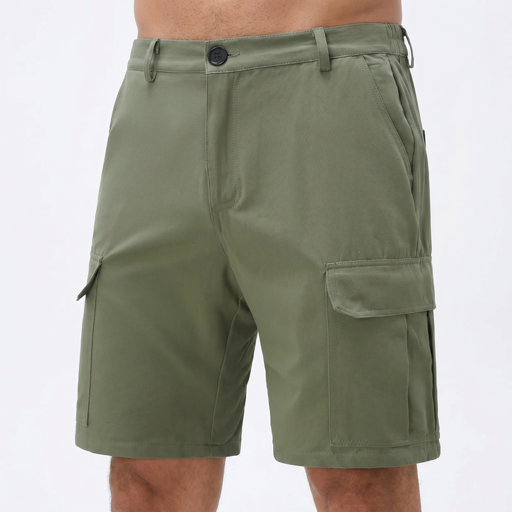 Men's Cargo Shorts Multi-Pocket Slim Fit Stretch Cotton Casual Summer