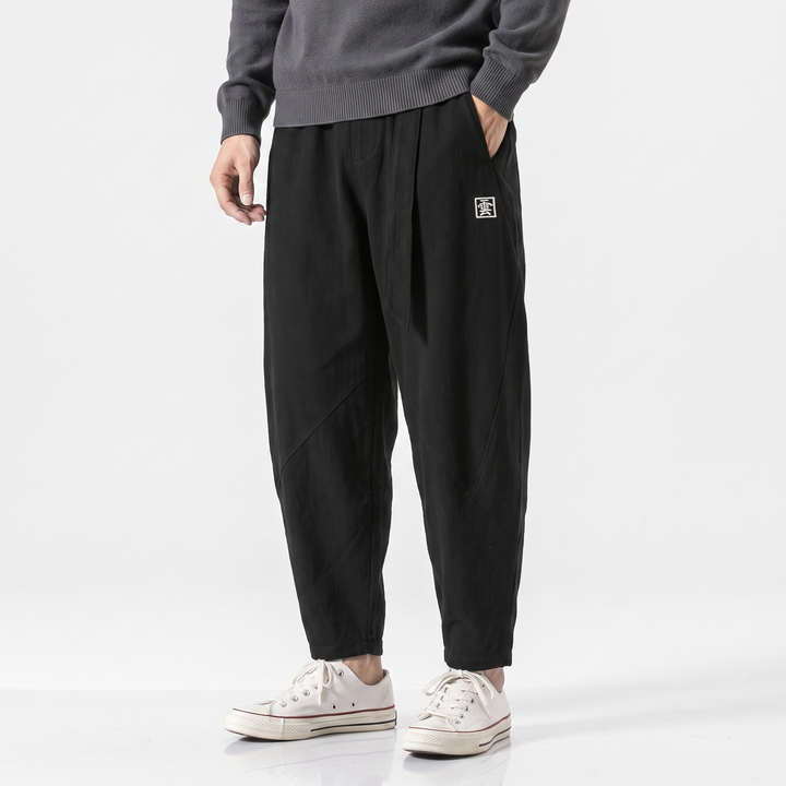 Men's Baggy Harem Jogger Pants Fleece Lined Drop Crotch Streetwear Winter Trousers
