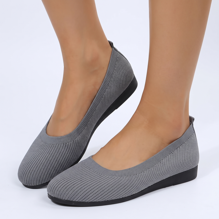 Women's Knit Ballet Flats Slip On Comfort Flat Shoes Breathable Casual