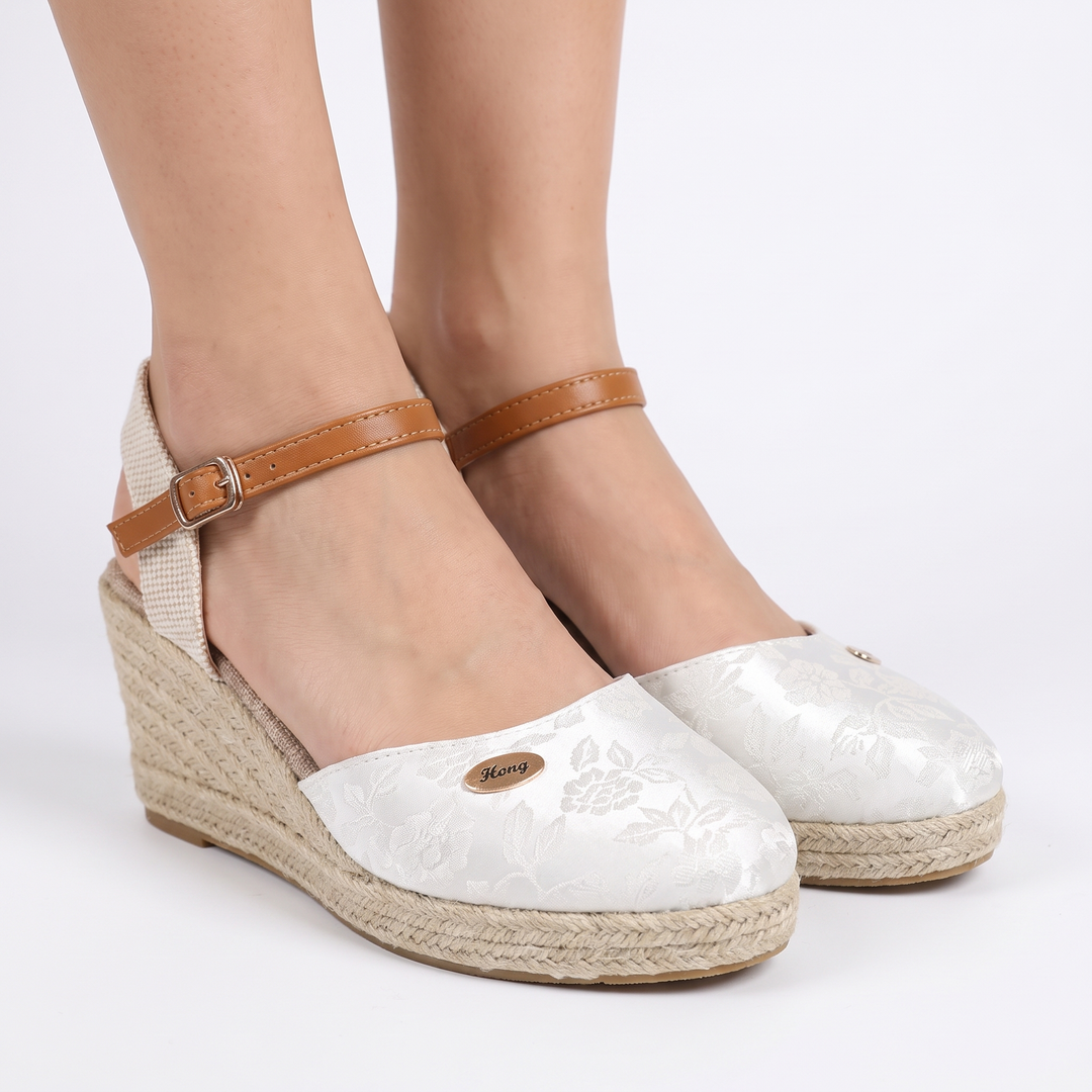 Women's Espadrille Platform Sandals Suede Ankle Strap Flatform Summer Shoes