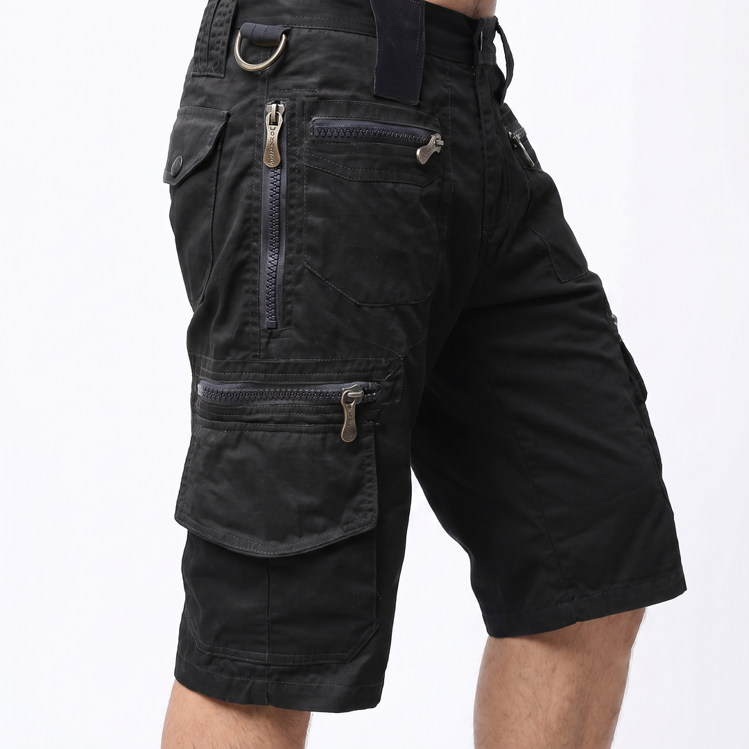 Men's Cargo Shorts Multi-Pocket Cotton Zip Tactical Outdoor Shorts