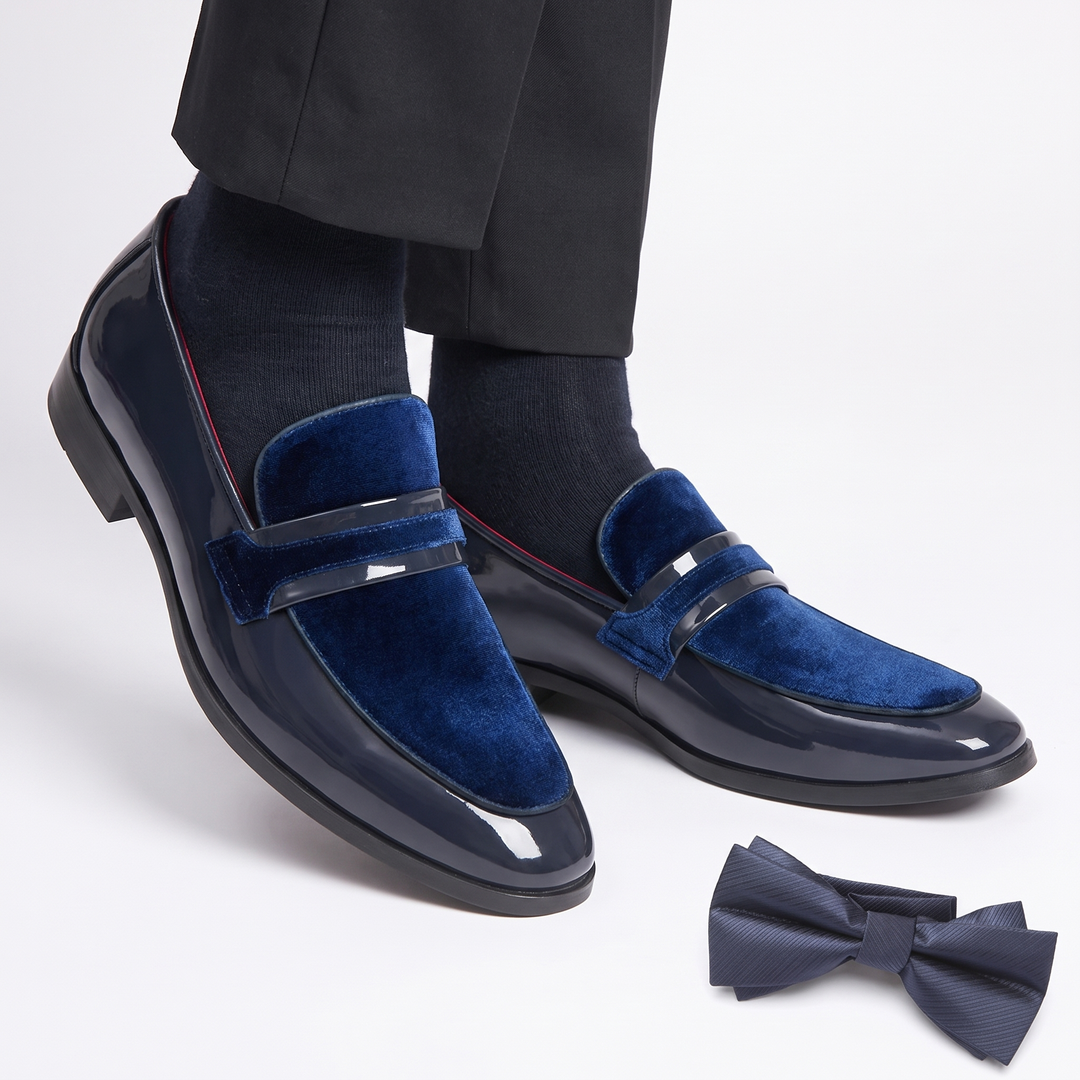 Men's Patent Leather Loafers Slip-On Formal Dress Shoes
