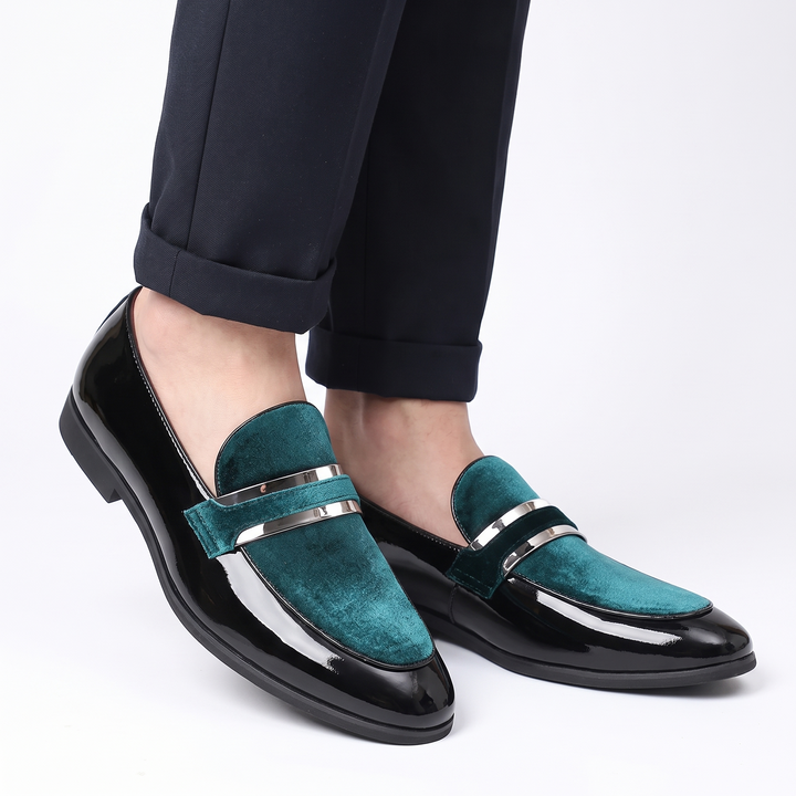 Men's Patent Leather Loafers Slip-On Formal Dress Shoes