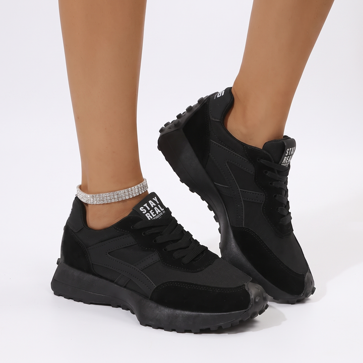 Women's Chunky Platform Sneakers Lace-Up Casual Sport Shoes