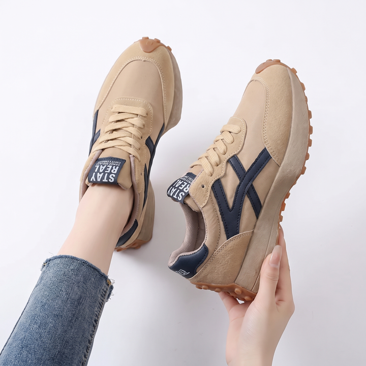 Women's Chunky Platform Sneakers Lace-Up Casual Sport Shoes