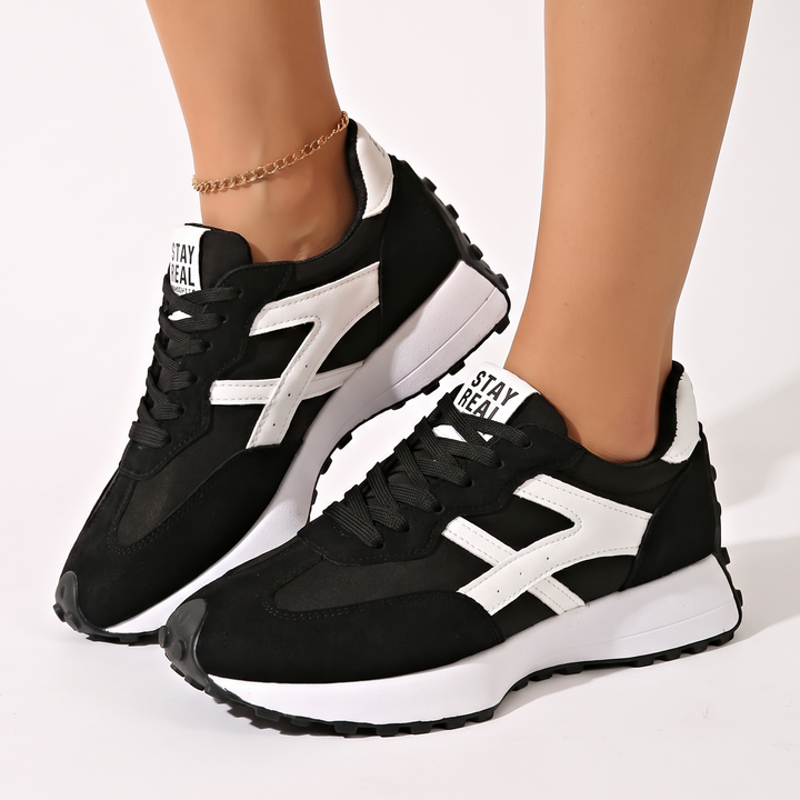 Women's Chunky Platform Sneakers Lace-Up Casual Sport Shoes