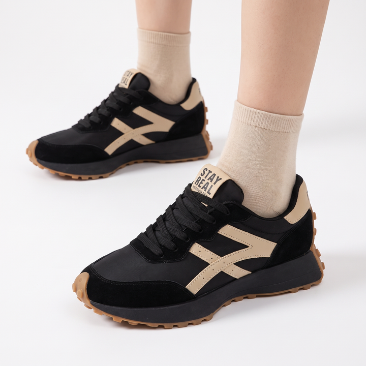 Women's Chunky Platform Sneakers Lace-Up Casual Sport Shoes