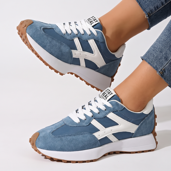Women's Chunky Platform Sneakers Lace-Up Casual Sport Shoes