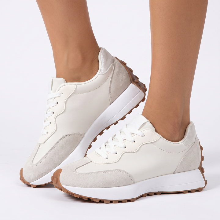 Women's Chunky Platform Sneakers Lace-Up Casual Sport Shoes