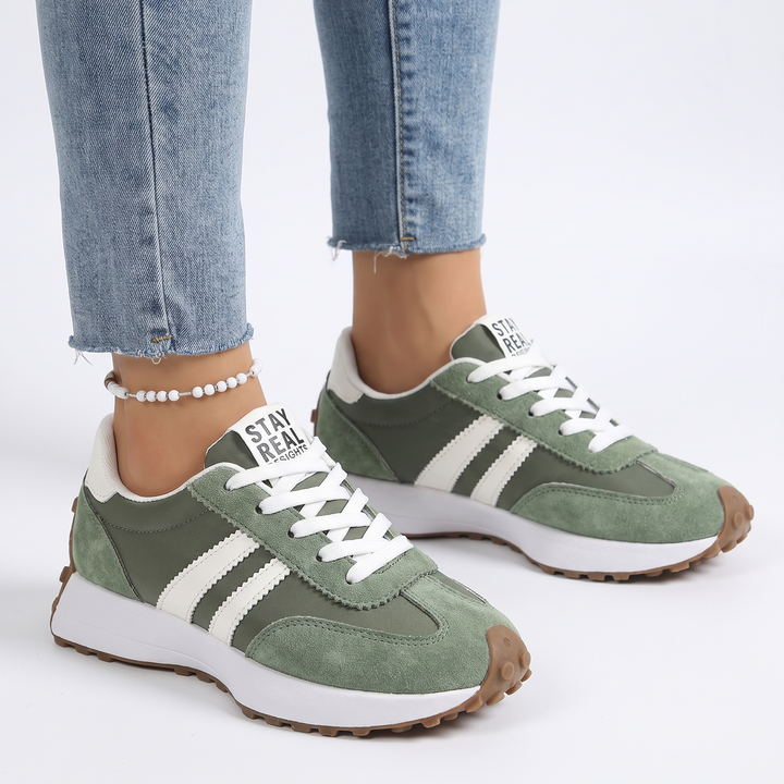 Women's Chunky Platform Sneakers Lace-Up Casual Sport Shoes