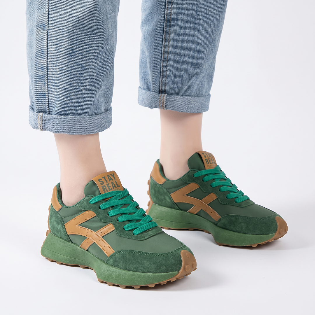 Women's Chunky Platform Sneakers Lace-Up Casual Sport Shoes