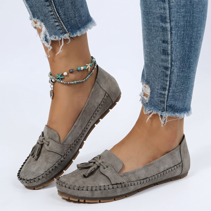 Women's Suede Tassel Loafers Slip-On Flat Casual Moccasins