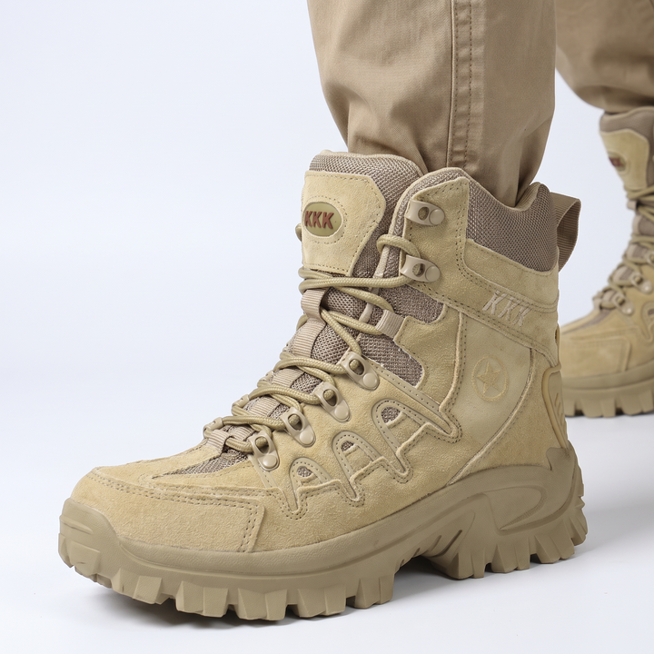 Men's Tactical Combat Boots Lace-Up Non-Slip High-Top Hiking Boots