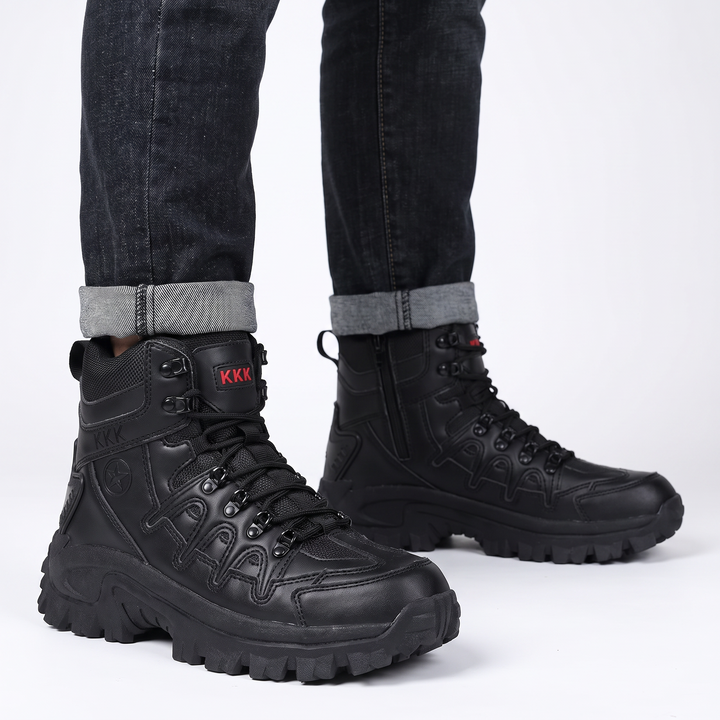 Men's Tactical Combat Boots Lace-Up Non-Slip High-Top Hiking Boots