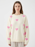 White Background With Pink Hearts