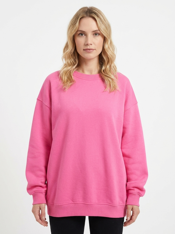 Women's Oversized Sweatshirt Crew Neck Fleece Pullover Casual