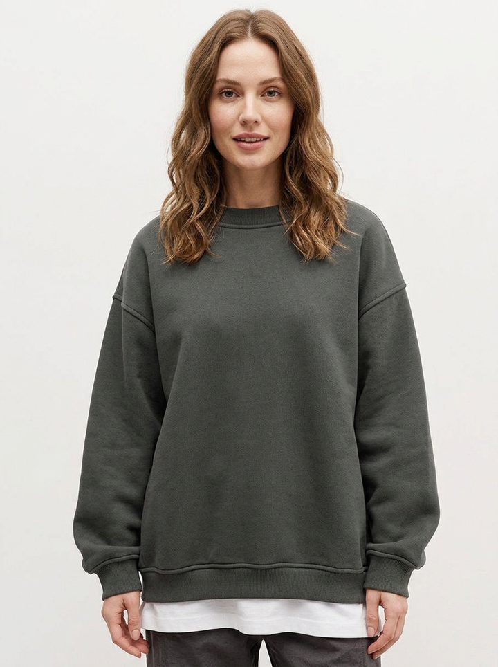 Women's Oversized Sweatshirt Crew Neck Fleece Pullover Casual