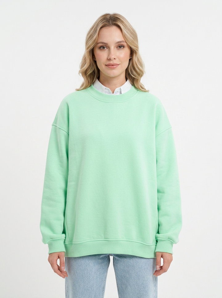 Women's Oversized Sweatshirt Crew Neck Fleece Pullover Casual