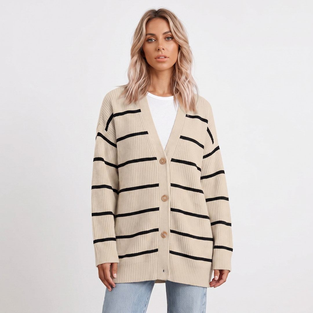 Women's Oversized Cardigan Ribbed Knit Button Front Sweater