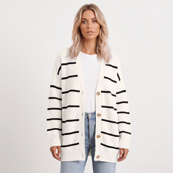 Women's Oversized Cardigan Ribbed Knit Button Front Sweater