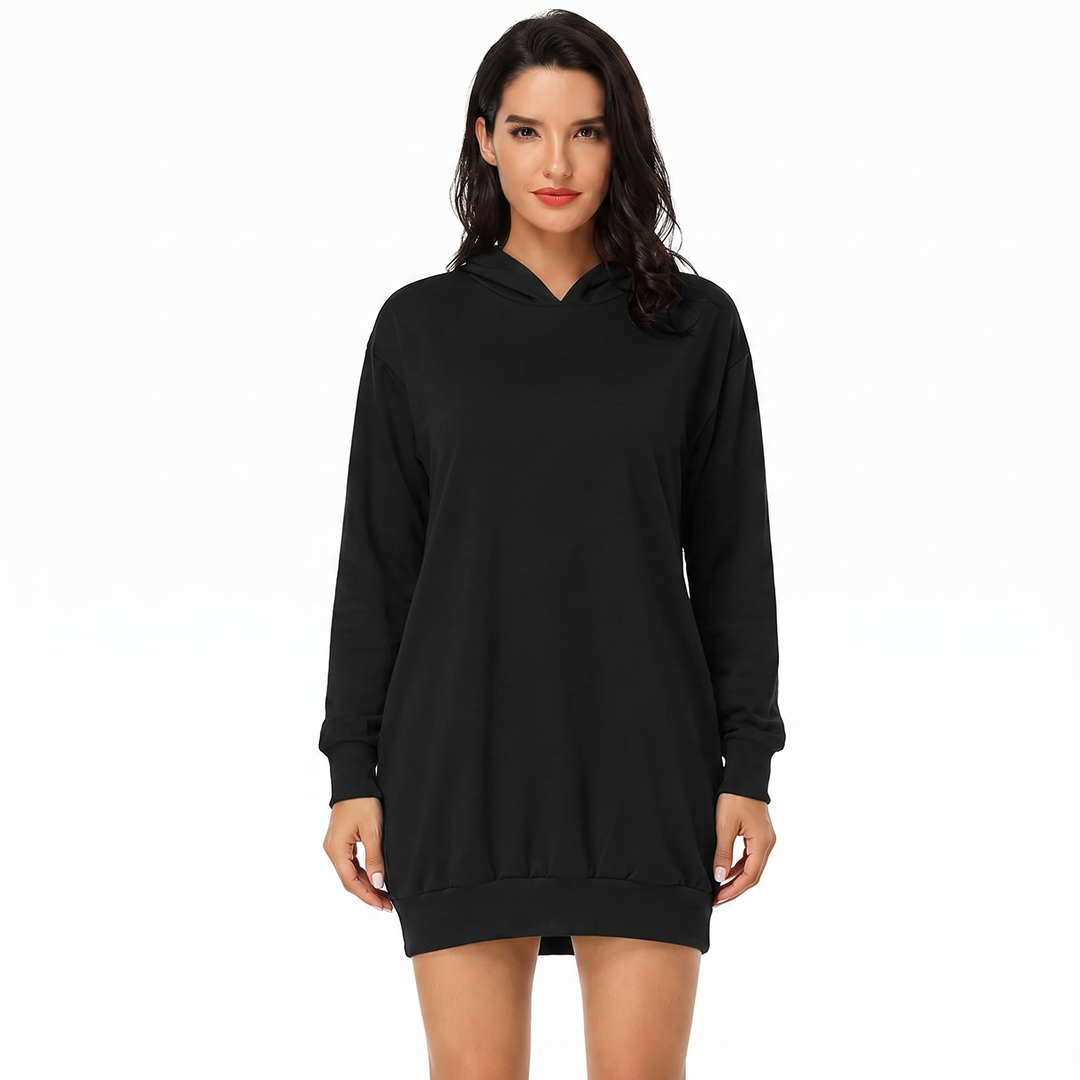 Women's Hoodie Dress Pullover Sweatshirt with Pockets