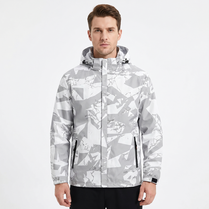 Men's Hooded Windbreaker Jacket Waterproof Outdoor Coat