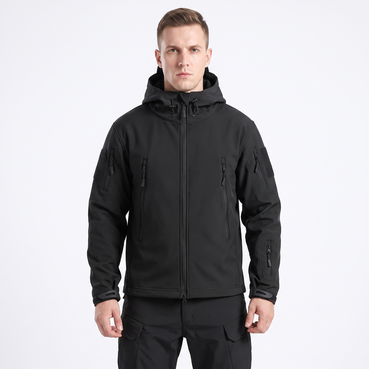 Men's Tactical Jacket Pants Set Hooded Multi-Pocket Two-Piece