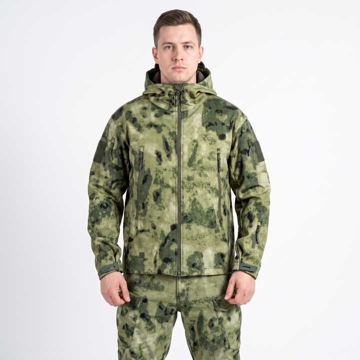 Men's Tactical Jacket Pants Set Hooded Multi-Pocket Two-Piece