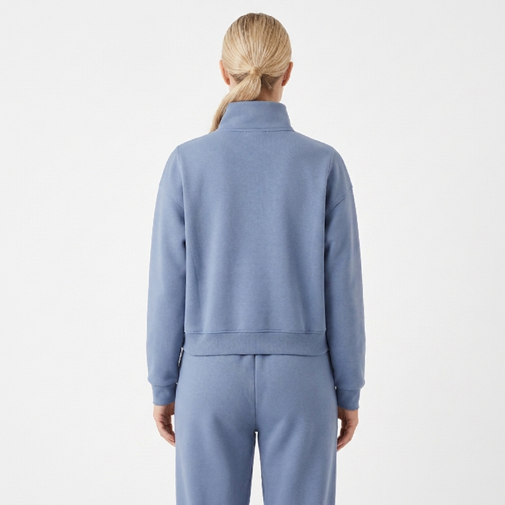Women's Cropped Zip-Up Sweatshirt and Jogger Set