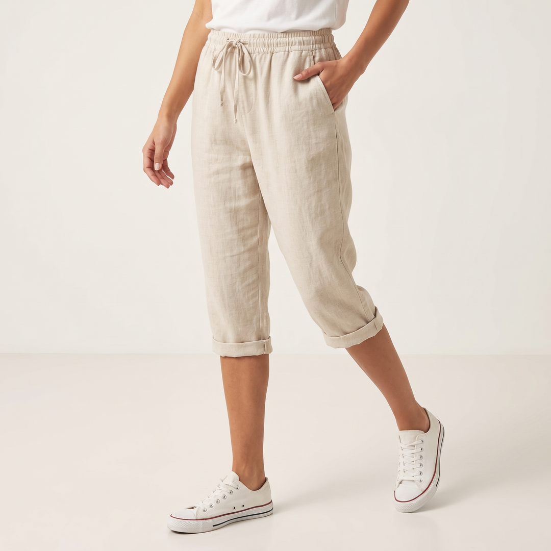 Women's Mid-Length Drawstring Bermuda Shorts