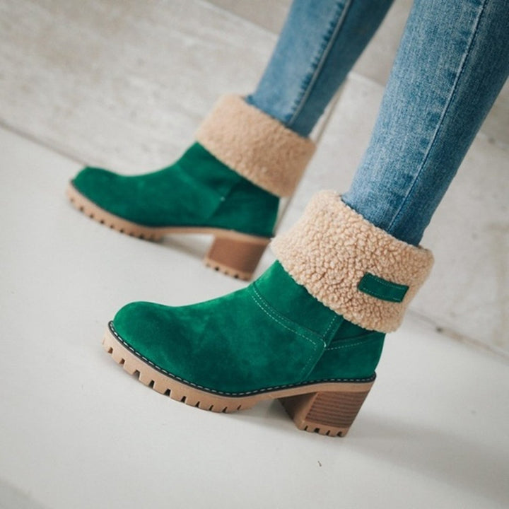 Thick-Heel Fool Snow Boots