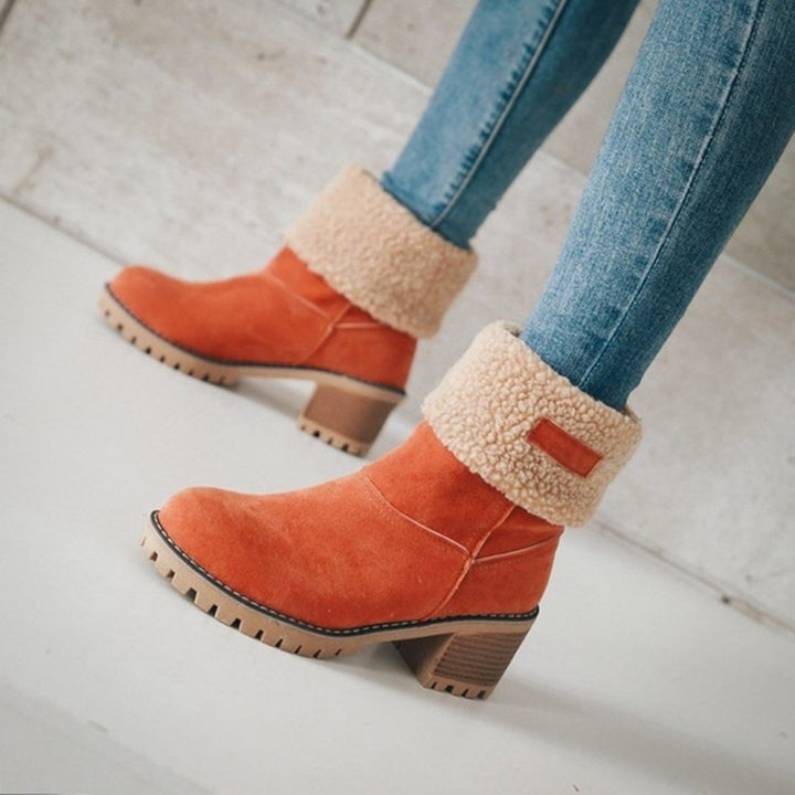 Thick-Heel Fool Snow Boots