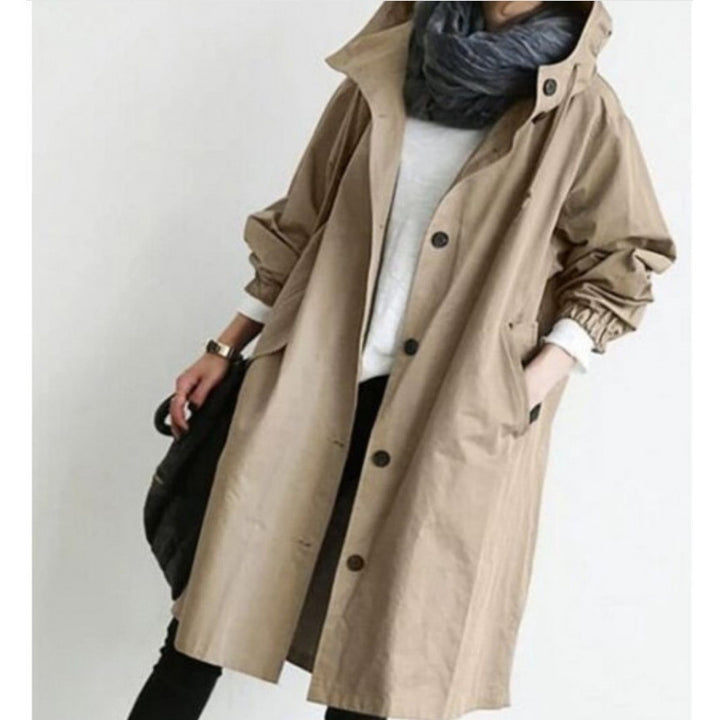 Mid-Length Elegant Windbreaker