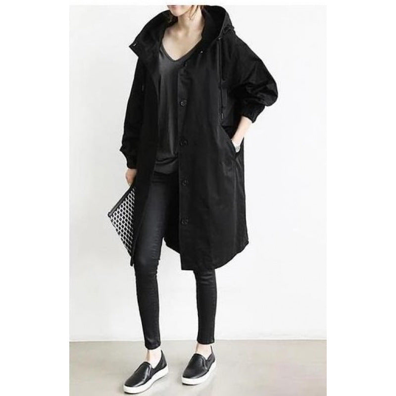 Mid-Length Elegant Windbreaker