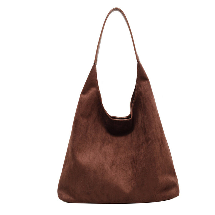 Women's Suede Hobo Bag Slouchy Single-Strap Triangular