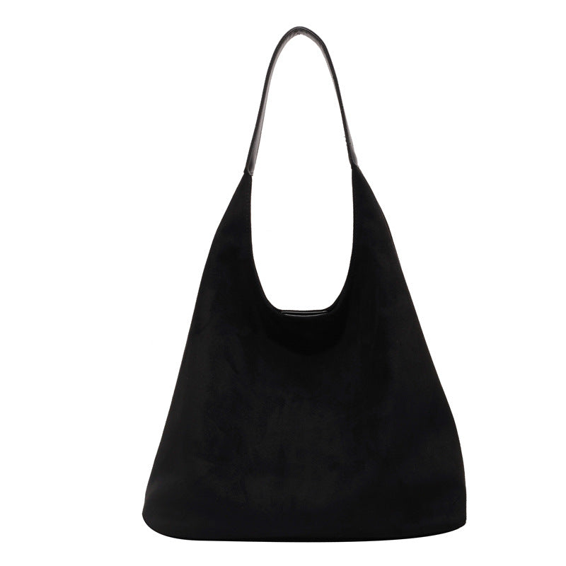 Women's Suede Hobo Bag Slouchy Single-Strap Triangular