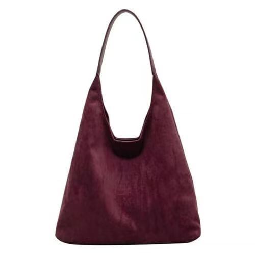 Women's Suede Hobo Bag Slouchy Single-Strap Triangular