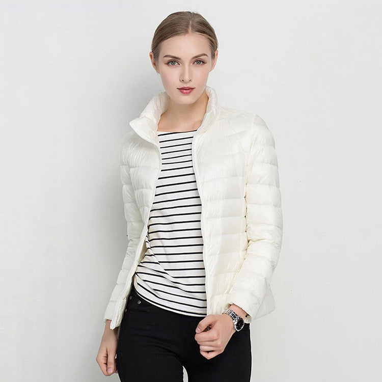 Vertical Collar Slim Fit Down Jacket