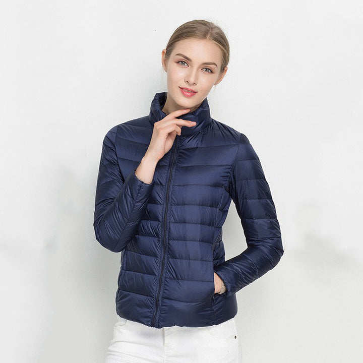 Vertical Collar Slim Fit Down Jacket