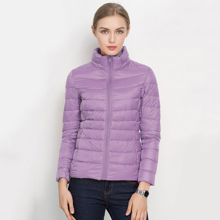 Vertical Collar Slim Fit Down Jacket